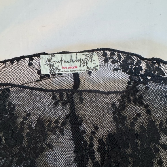 Free People Black Lady Luxe Top Size S - Picture 2 of 2